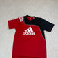 Adidas Clima Fit T Shirt S / M Red and Black Y2K