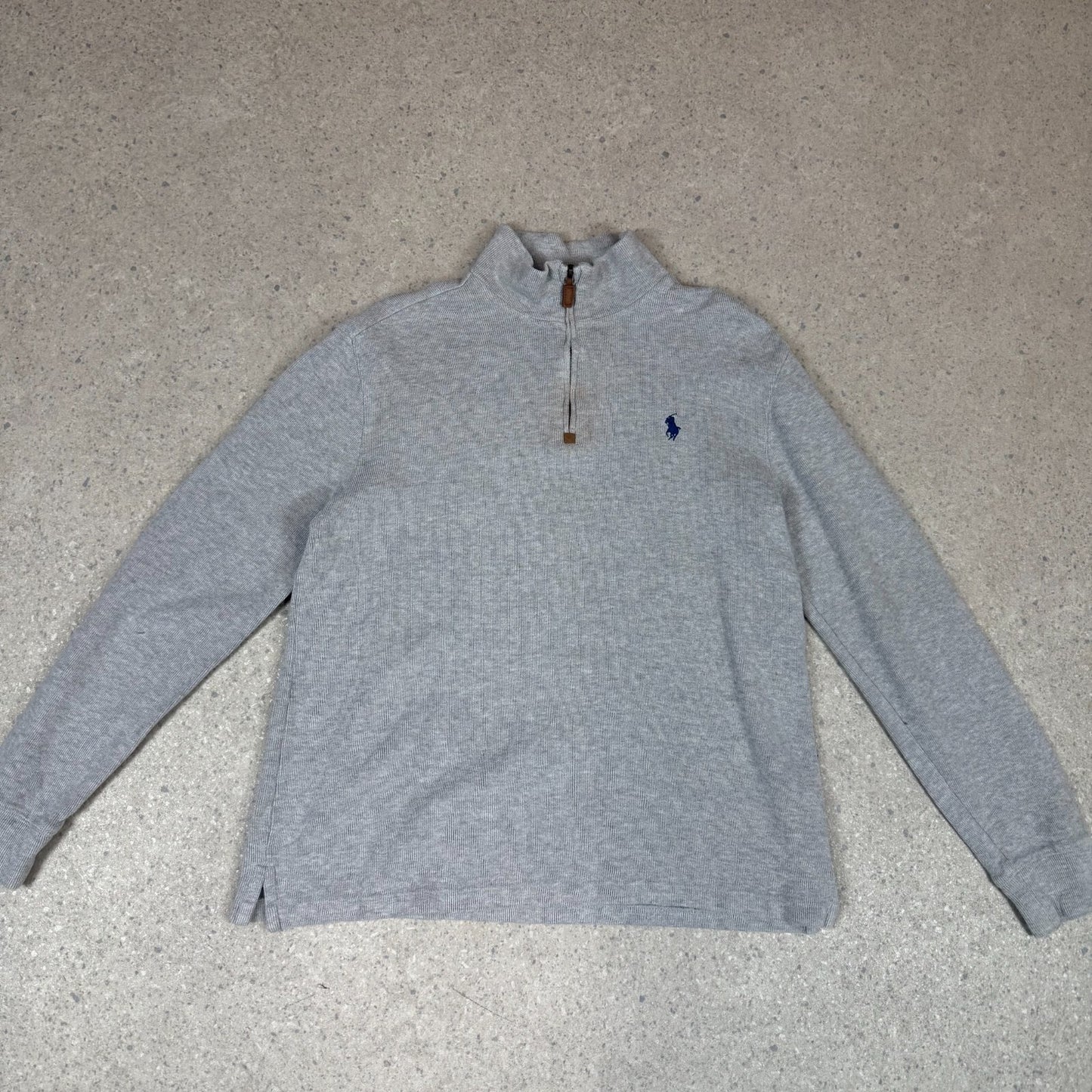 Ralph Lauren 1/4 Zip Jumper Medium Embroidered Logo Long Sleeve