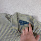 Ralph Lauren Shirt XXL Yellow Check Short Sleeve Button Down Blake Cotton