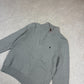 Ralph Lauren 1/4 Zip Jumper Large Grey Colourway Embroidered Logo Cotton