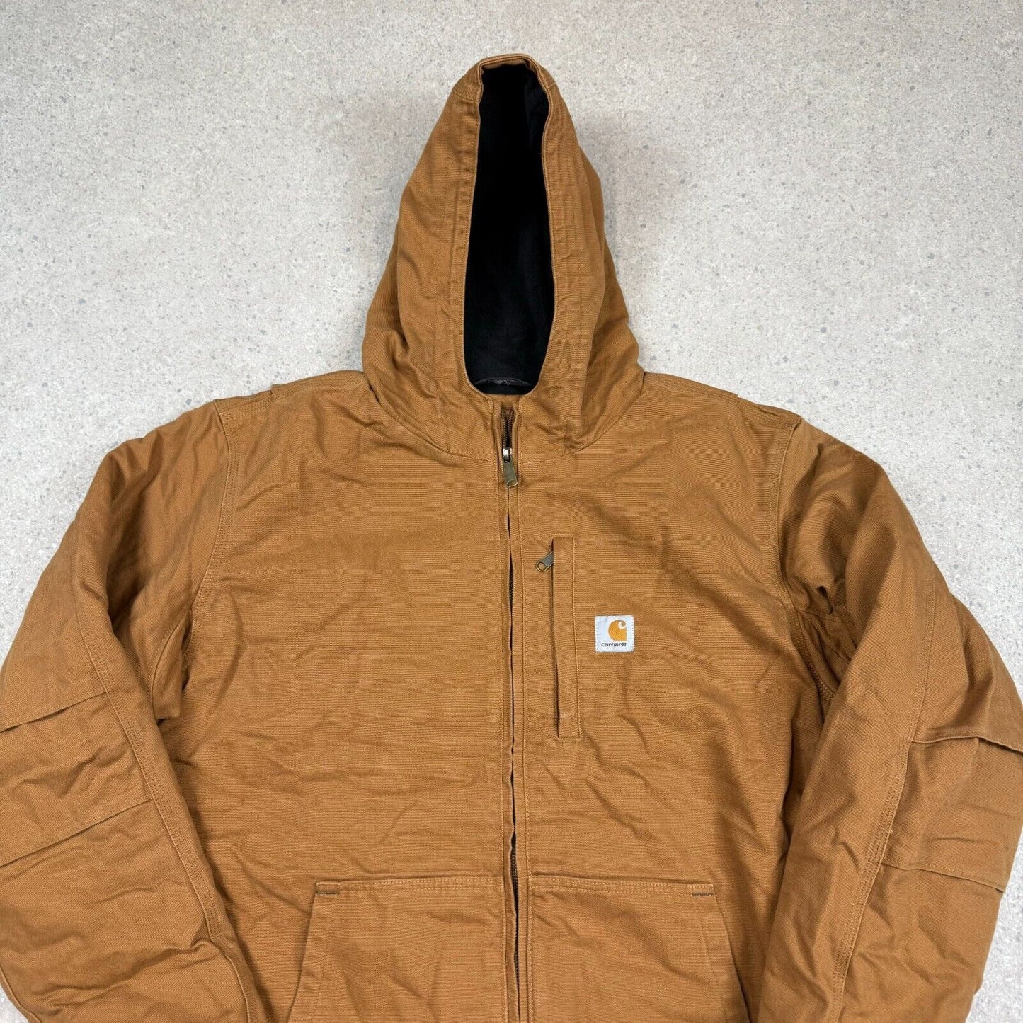 Carhartt Active Jacket XXL Tan Brown Hooded Lined