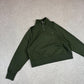 Carhartt 1/4 Zip Jumper XS Khaki Embroidered Logo Women Boxy Fit Long Sleeve