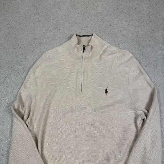 Polo Ralph Lauren 1/4 Zip Jumper Cream Large