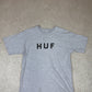 Huf T Shirt Medium Grey Colourway Short Sleeve