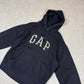 Gap Hoodie XS Black Colourway Embroidered Logo Brown Heavyweight Hooded Pocket