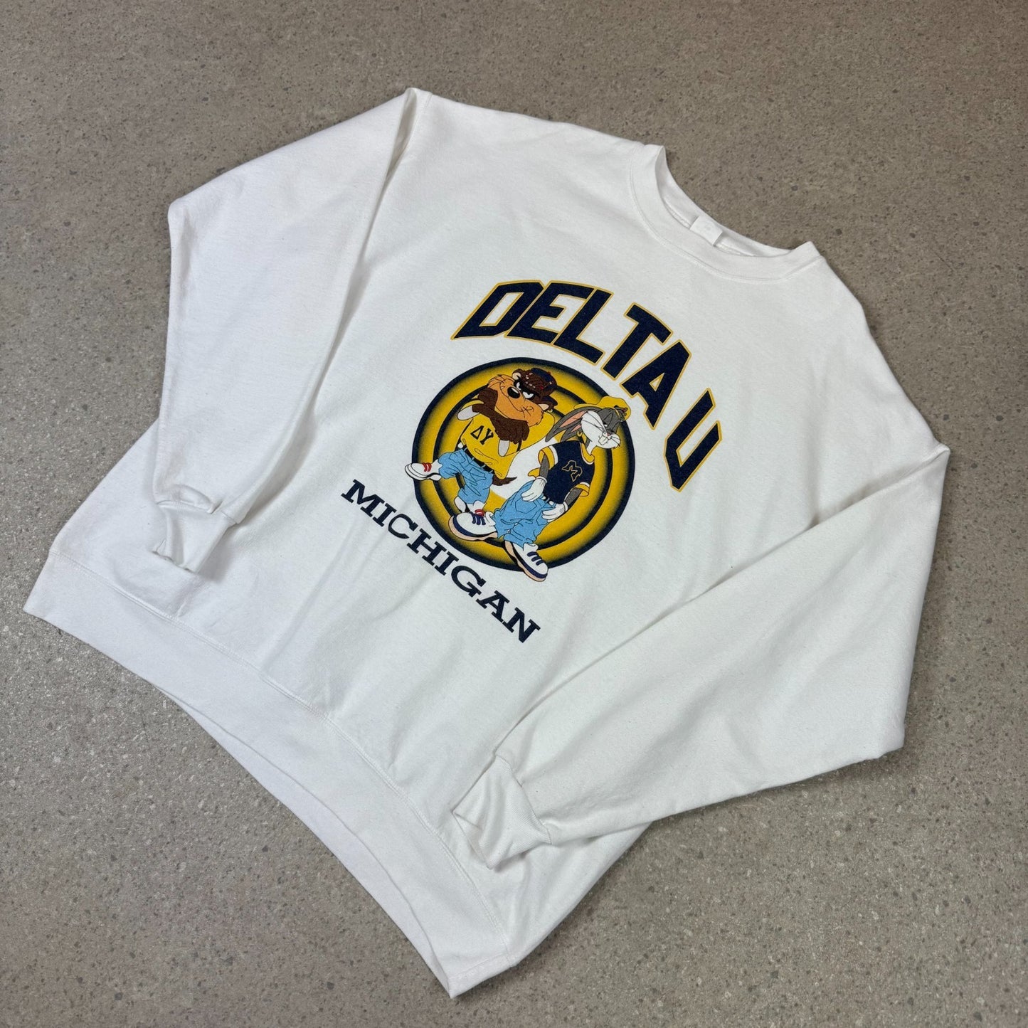 Looney Tunes 90s Sweatshirt XL Michigan Delta U Vintage