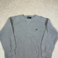 Fred Perry Sweatshirt Grey Knit Medium Thick Cotton Vintage Long Sleeve