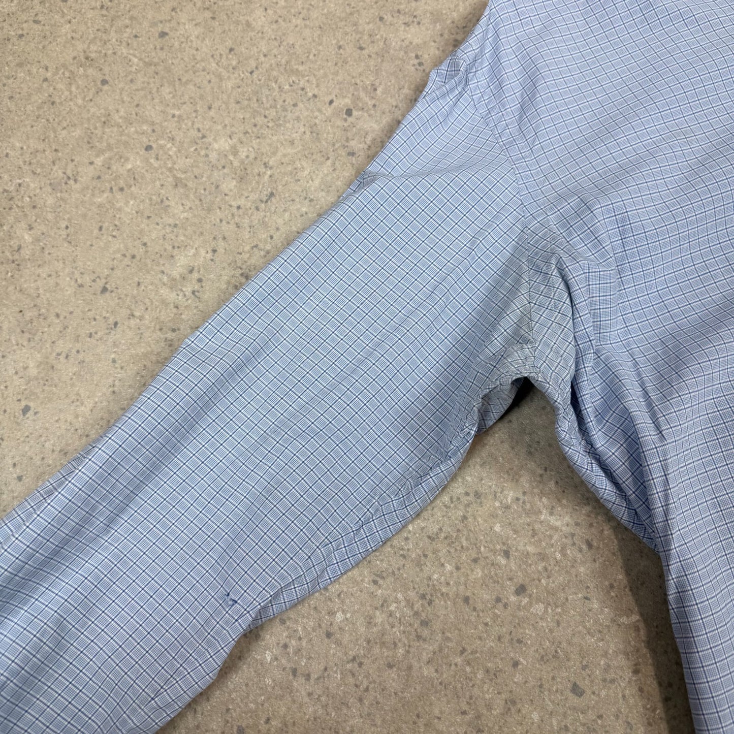 Ralph Lauren Shirt 16” Blue Check Embroidered Logo Button Down Long Sleeve