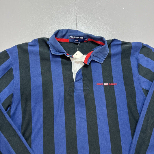 Polo Sport Rugby Shirt Striped Mens XL