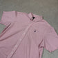 Ralph Lauren Shirt Large Red Striped Classic Fit  Short Sleeve Button Down