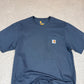 Carhartt T Shirt Small Grey Heavyweight Pocket Logo