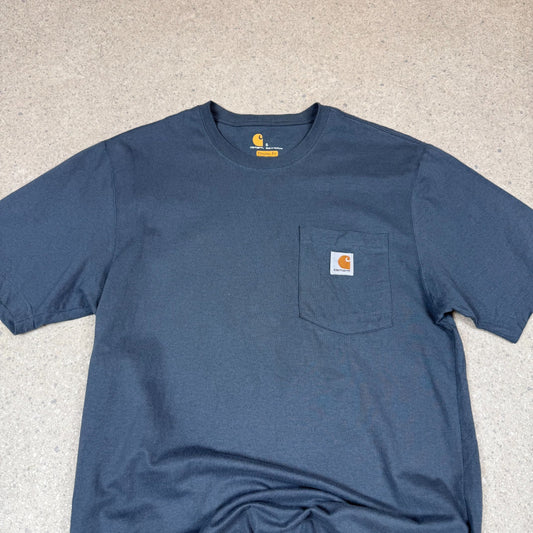 Carhartt T Shirt Small Grey Heavyweight Pocket Logo