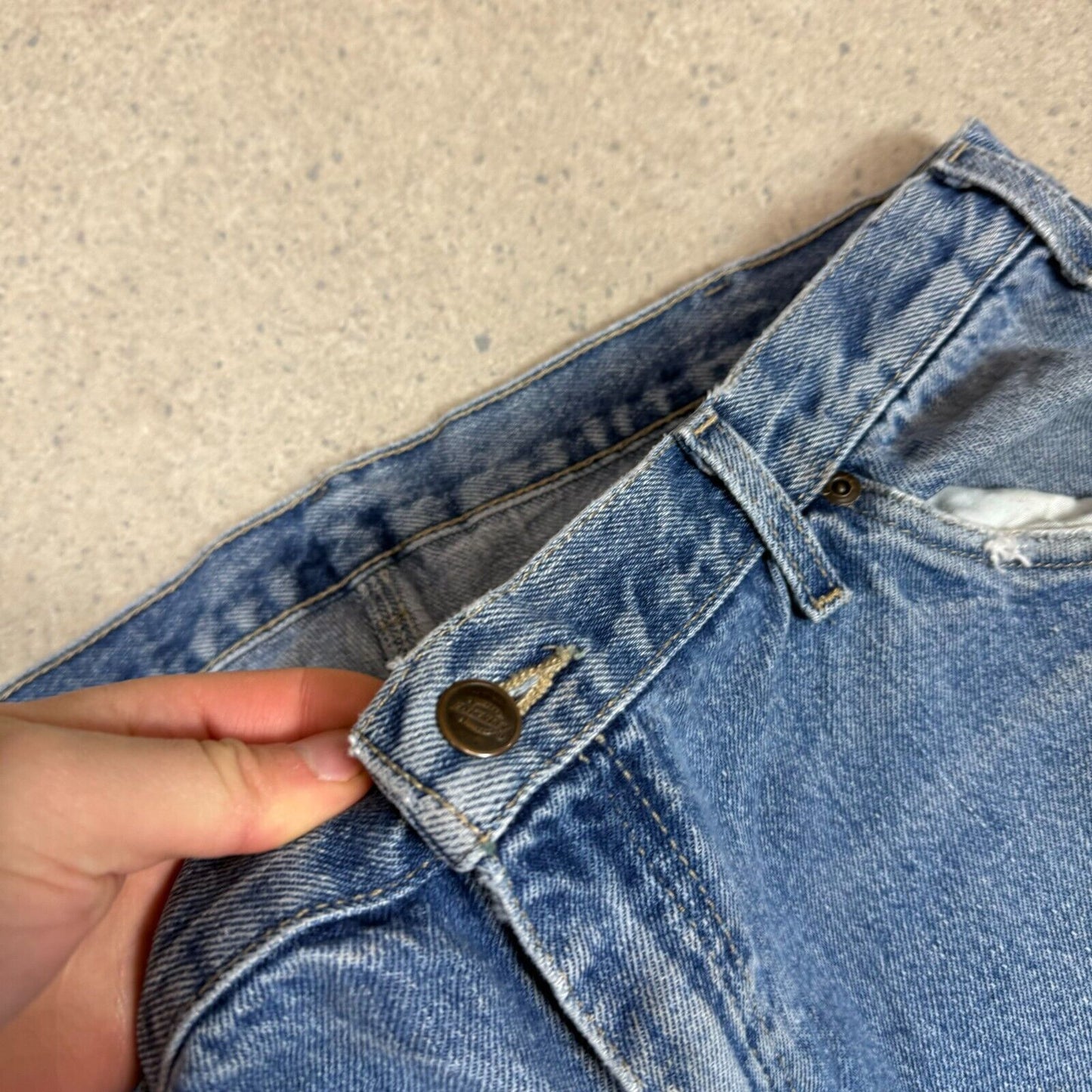 Dickies Jeans 38x32 Denim Blue Carpenter Baggy Fit