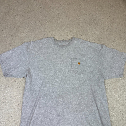 Carhartt T Shirt 2XL Tall Grey Colourway Pocket Logo Relaxed Fit