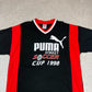Puma Soccer Street T Shirt Large Black Red 1998 Vintage