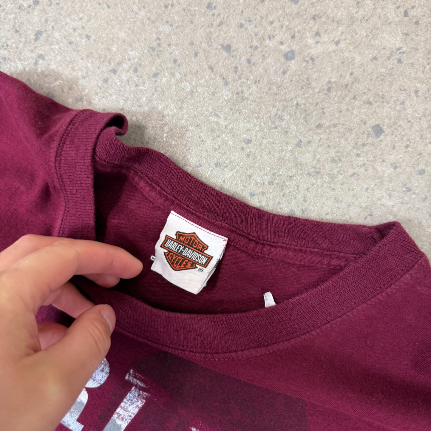 Harley Davidson T Shirt XL Burgundy Colourway ST Petersburg FL