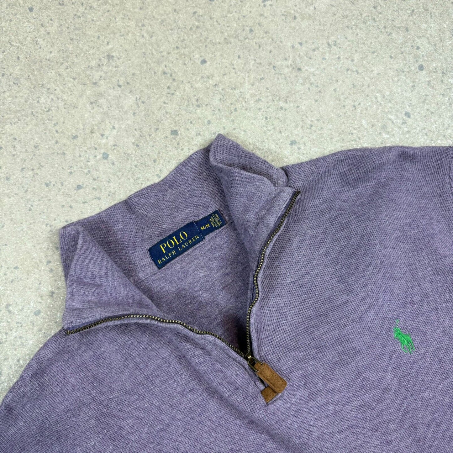 Polo Ralph 1/4 Zip Jumper Medium Purple