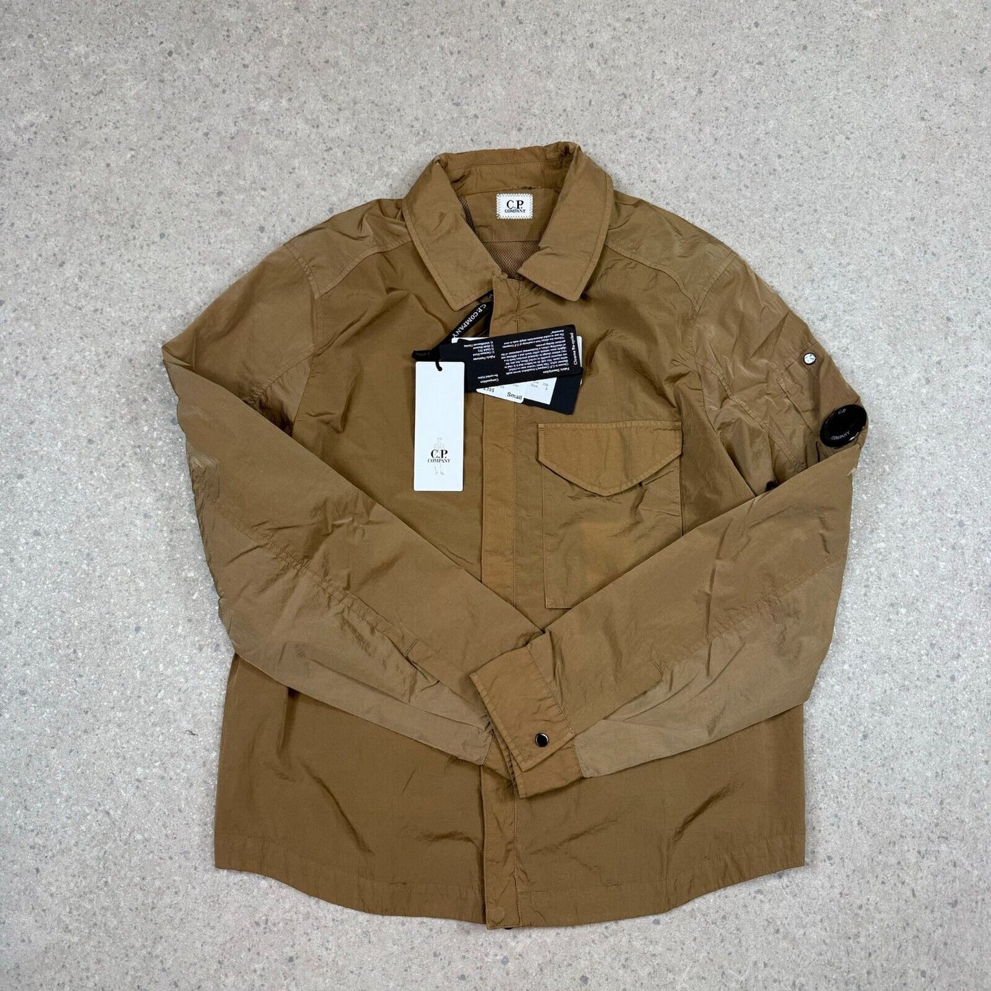 CP Company Chrome R Overshirt Small Lead Grey