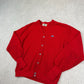 Lacoste Izod Cardigan Medium Red Colourway  V Neck Embroidered Logo