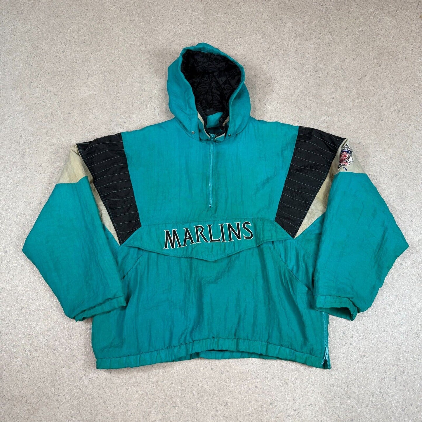 Florida Marlins Starter Jacket Large XL Vintage Turquoise 90s