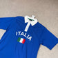 Italy Polo Shirt Large Spellout Logo 90s Italia Short Sleeve