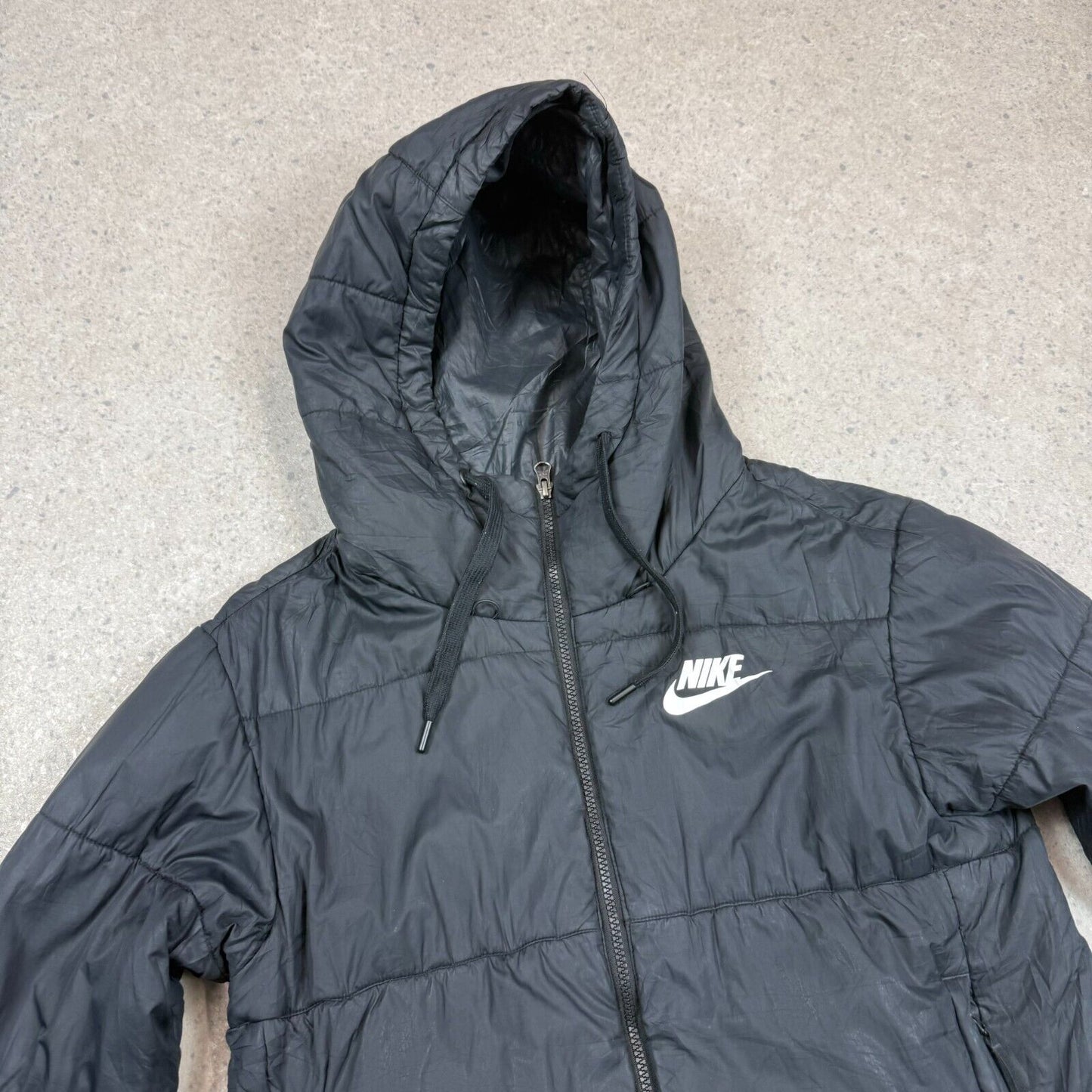 Nike Puffer Jacket Medium Black Hoodie Hoodie Full Zip