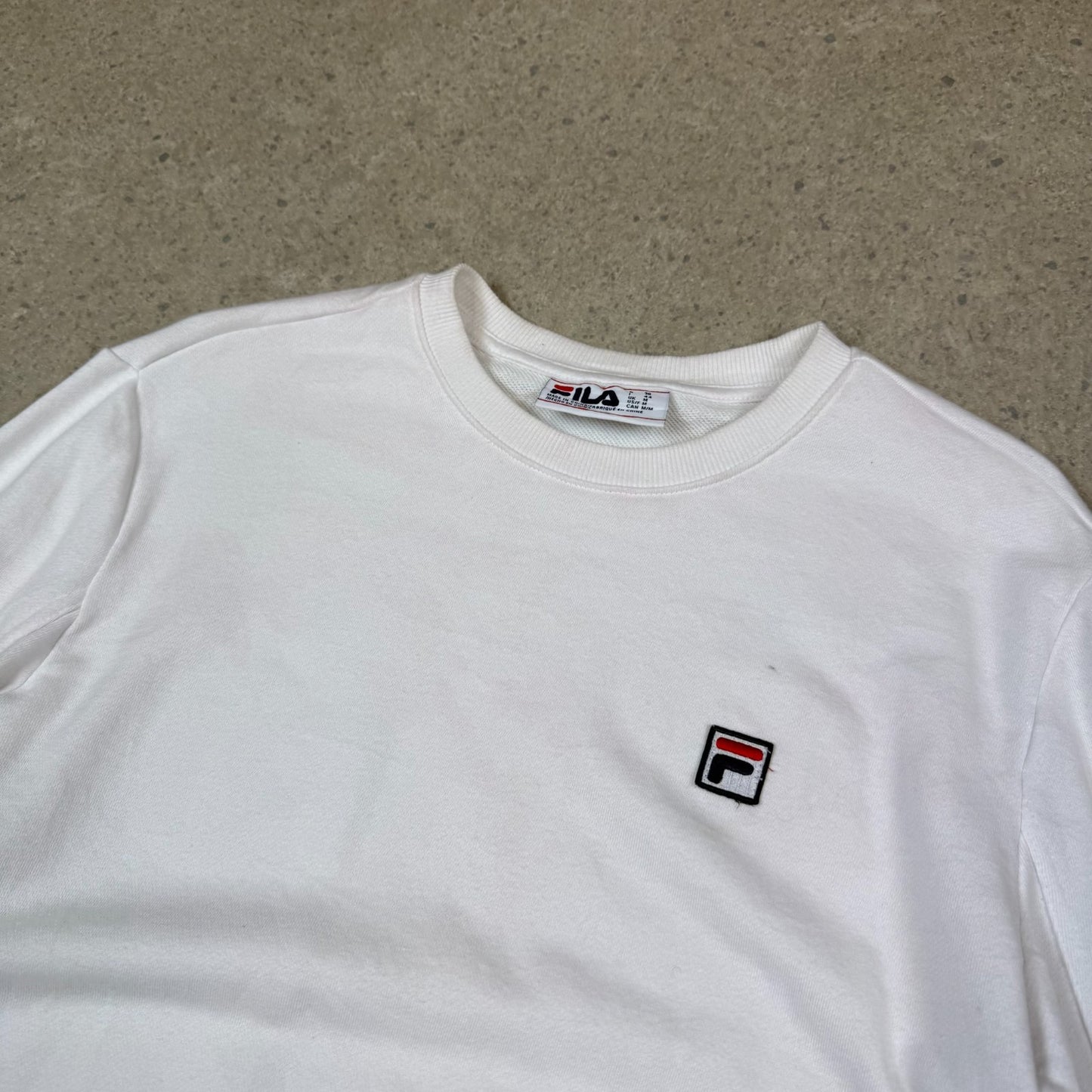 Fila Sweatshirt Medium White Colourway Embroidered Logo