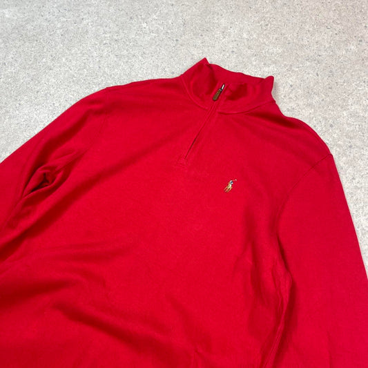 Ralph Lauren 1/4 zip red m/l