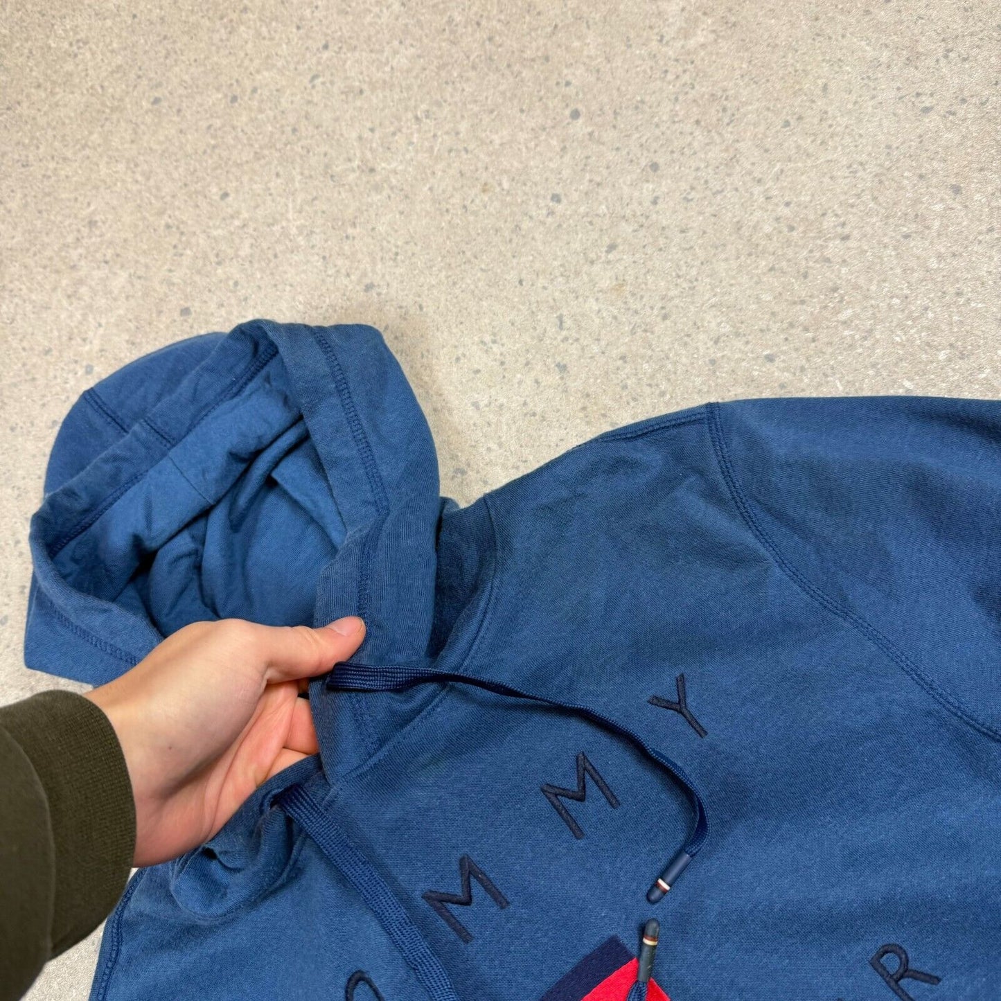 Tommy Hilfiger Hoodie Small Blue Embroidered Logo