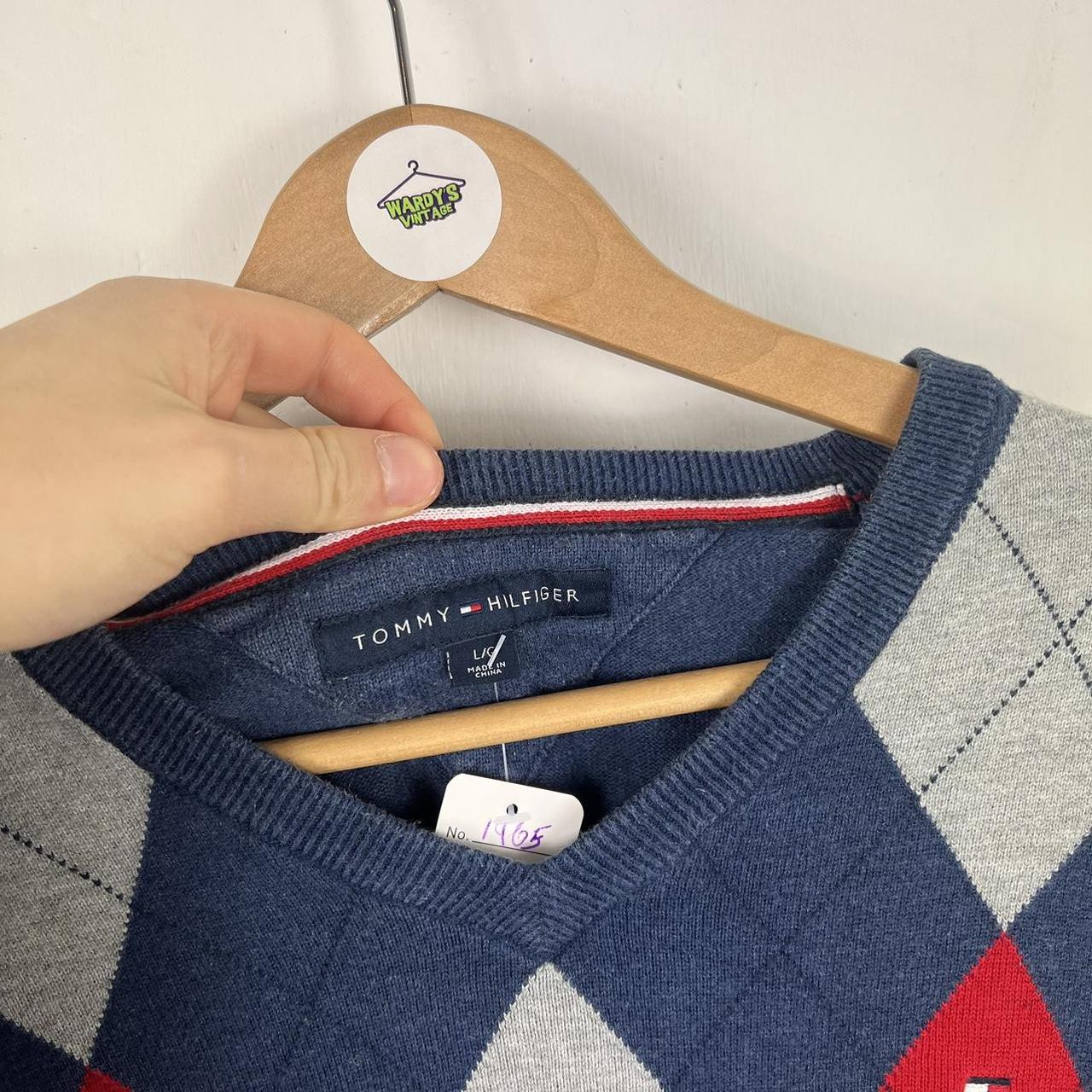 Tommy Hilfiger argyle jumper medium