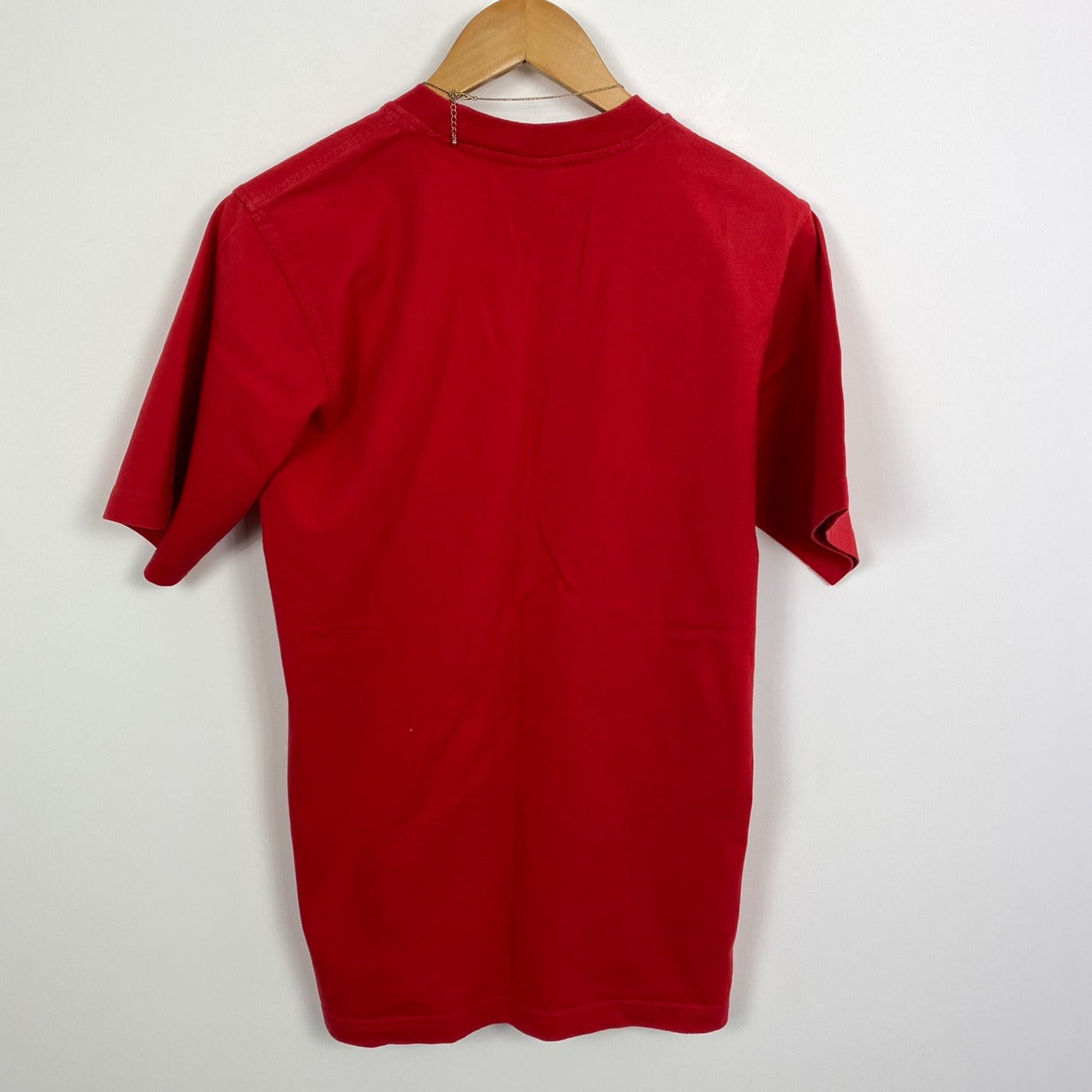 Adidas red spell out tshirt small