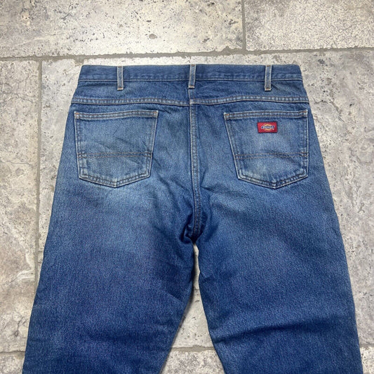 Dickies Jeans Lined, Denim Blue, Retro, Mens , 36”