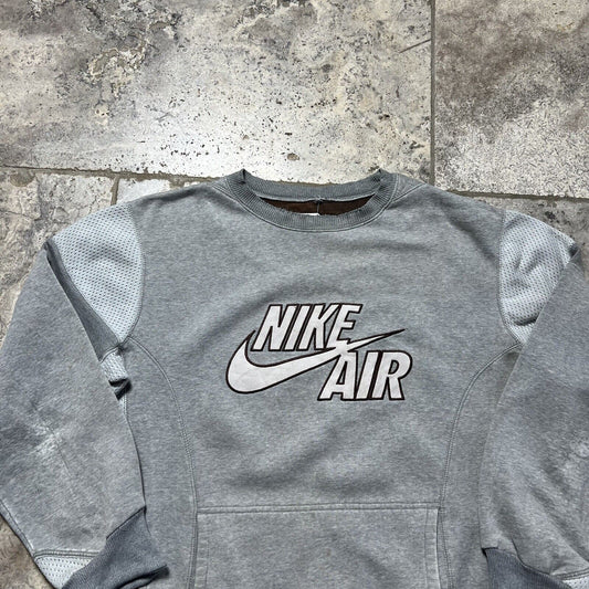 Nike Grey Sweatshirt, Retro, Grey, Mens , Large