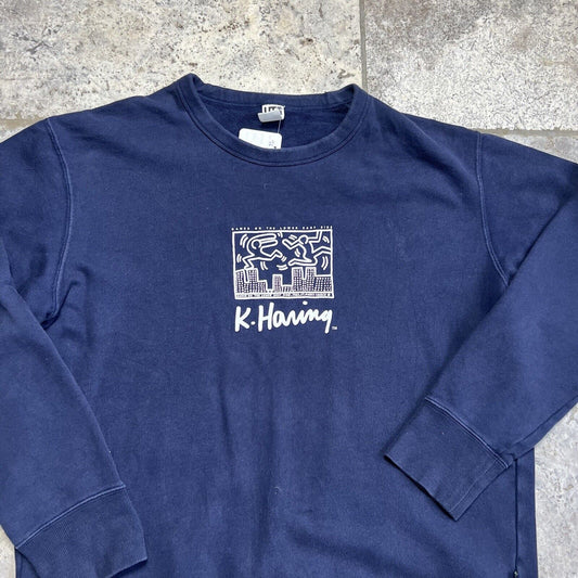 Keith Haring Uniqlo Sweatshirt Navy Men’s , Large