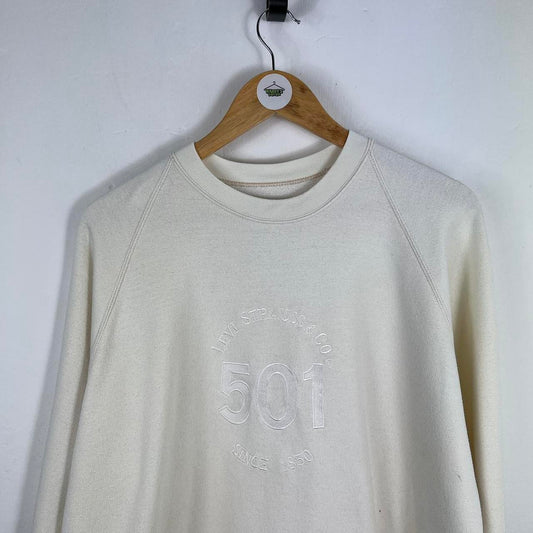 Levi’s 501 sweatshirt cream large