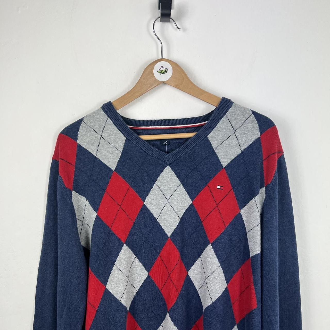 Tommy Hilfiger argyle jumper medium