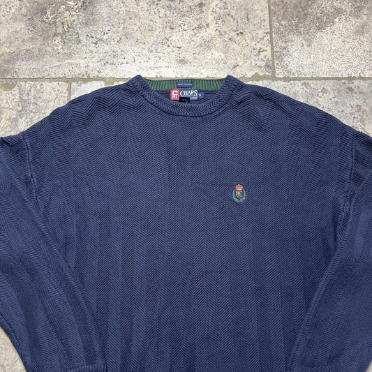 Chaps Ralph Lauren Knit Sweatshirt Navy, Mens XL