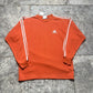 Adidas Sweatshirt Crewneck, Orange, Mens, Large