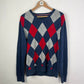 Tommy Hilfiger argyle jumper medium