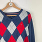Tommy Hilfiger argyle jumper medium