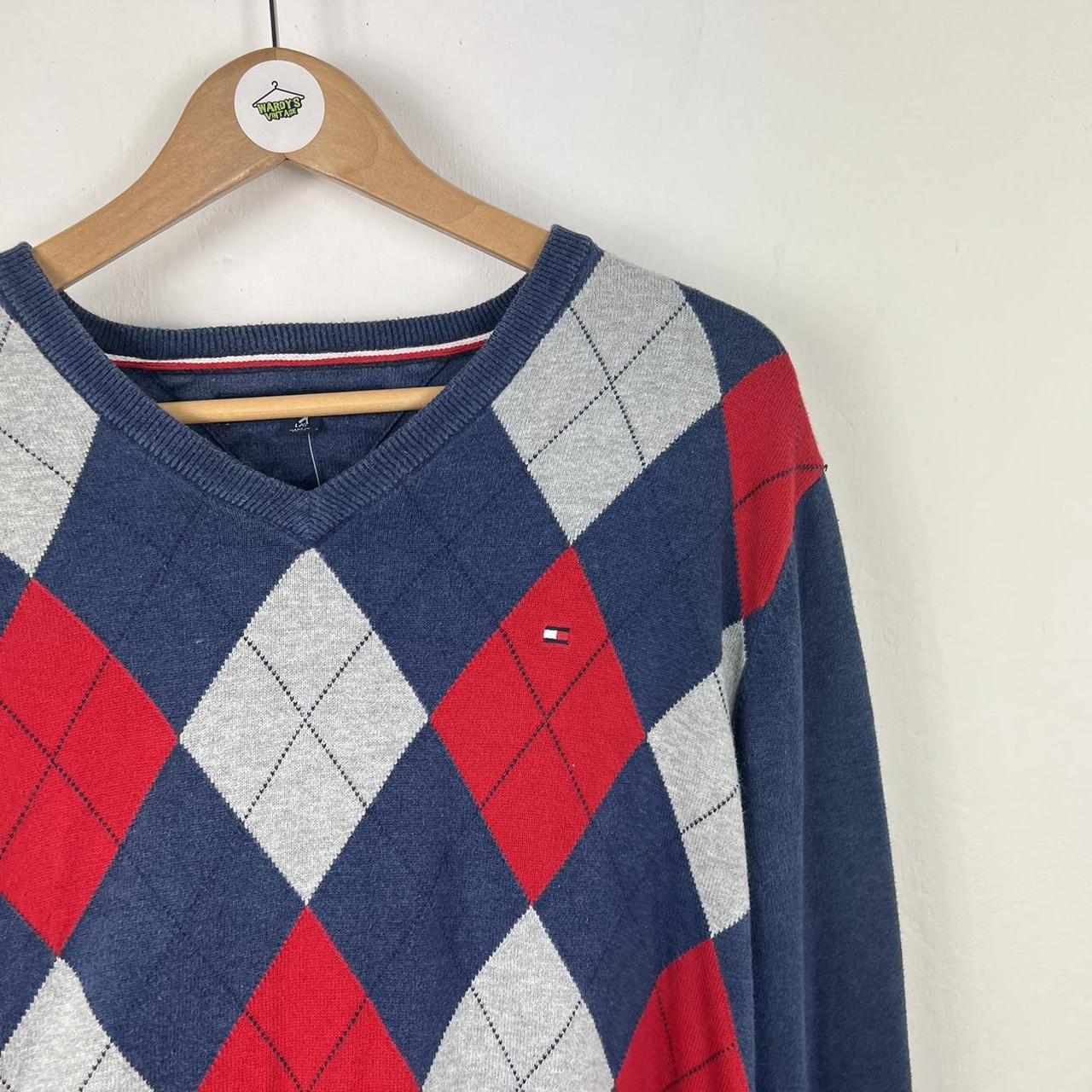 Tommy Hilfiger argyle jumper medium