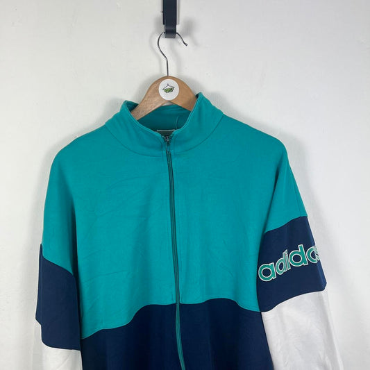 90s adidas track jumper large