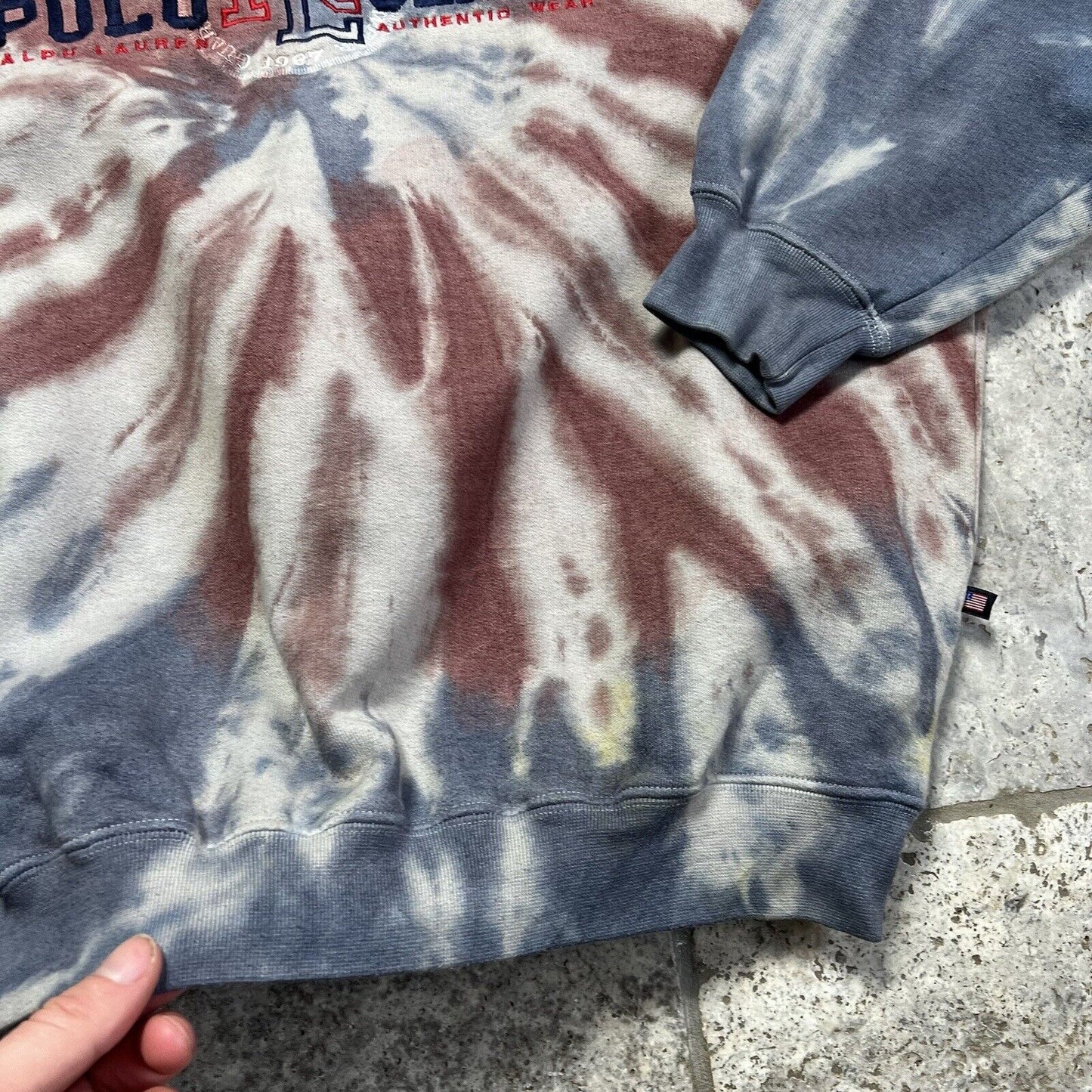 Polo Ralph Lauren Tie Dye Sweatshirt, Retro, Medium