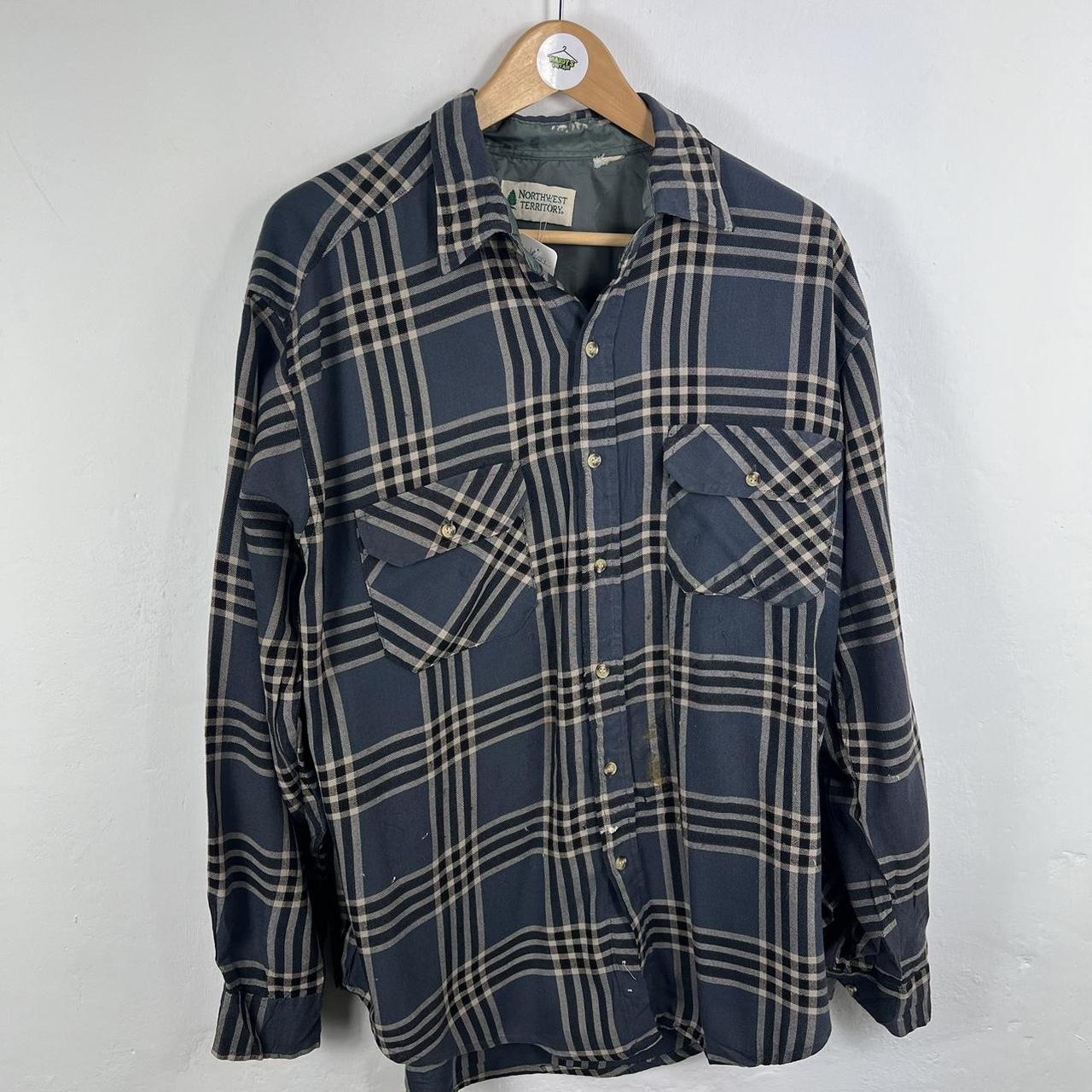 Thick cotton checked shirt XL