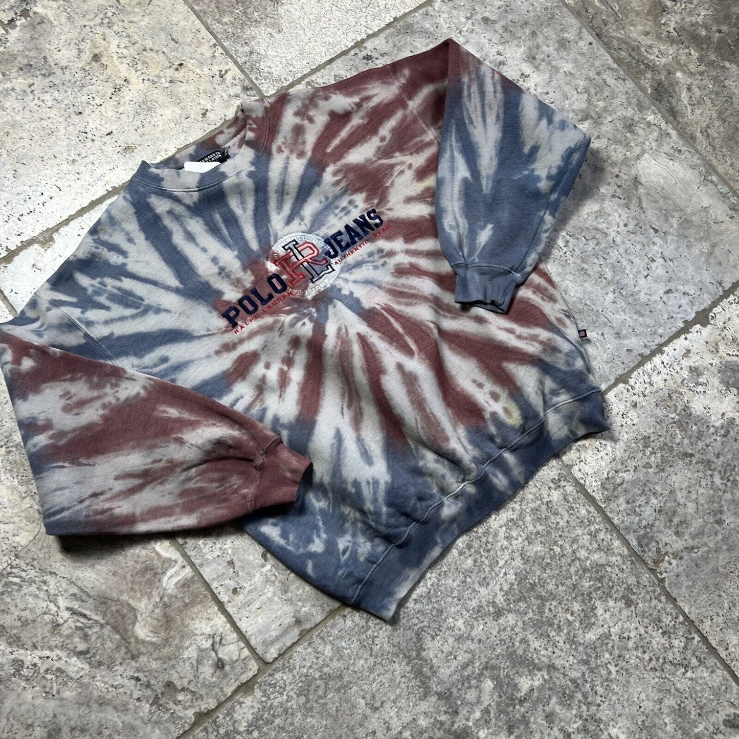 Polo Ralph Lauren Tie Dye Sweatshirt, Retro, Medium