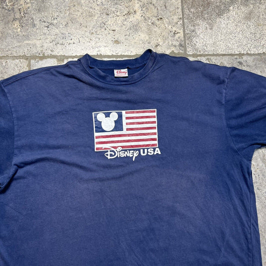 Disney T Shirt USA, Vintage, Retro, Navy, XXL