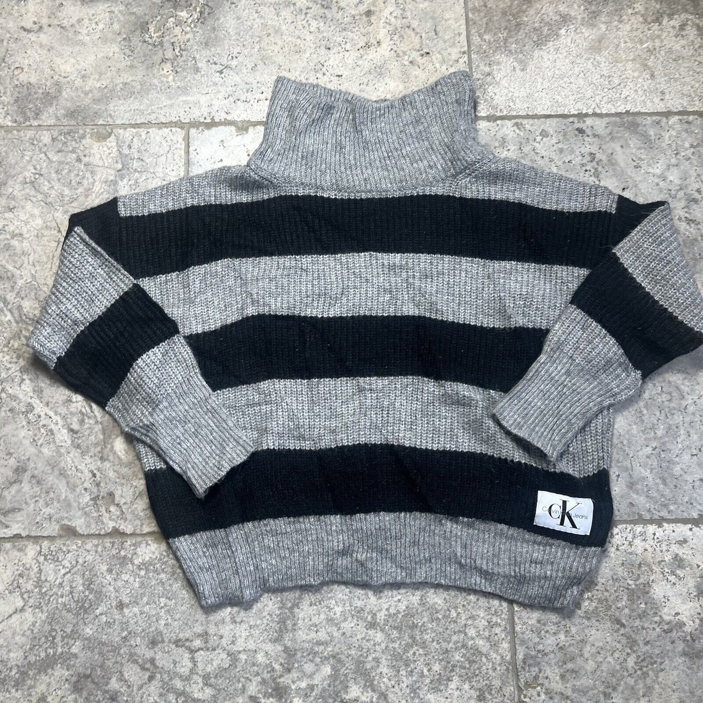 Calvin Klein Jeans High Neck Knit Jumper, Womens ,XL