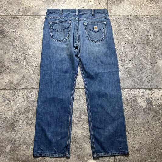 Carhartt Jeans Loose Straight Fit, Denim, Blue, Mens, 38”