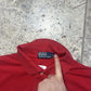 Ralph Lauren Plain Short Sleeve Button Up Polo Shirt Men's Large Red