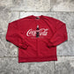 Cocacola Sweatshirt, Retro, Red, Small